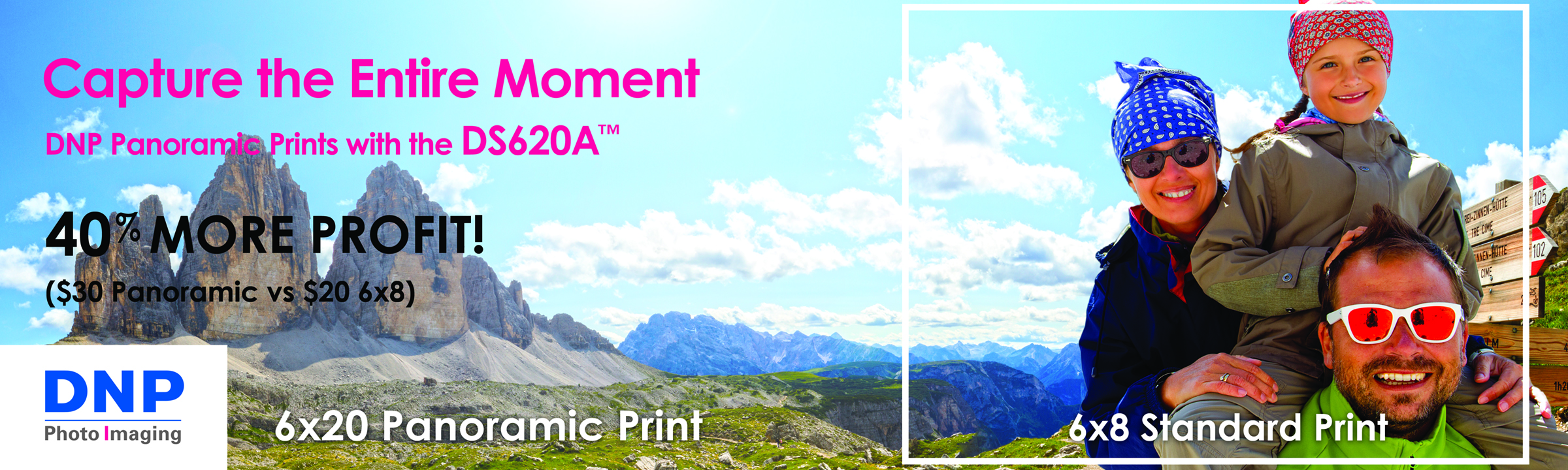 DNP Panoramic Dye Sublimation Print
